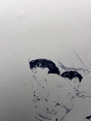 3 Lose Blätter G. de St Croix Nous deux  Love initiation of Young student  1920