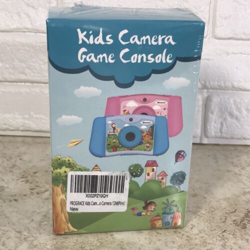 Prograce Kids Camera Game Console Pink New Sealed Box Fun Photo Recording Games - Afbeelding 1 van 17