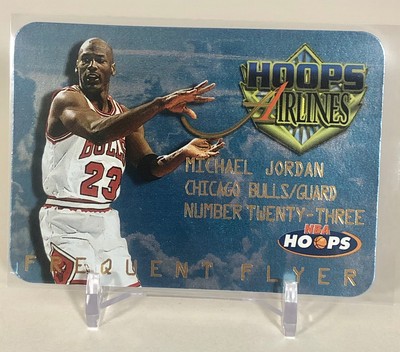 1997-98 NBA HOOPS MICHAEL JORDAN AIRLINES FREQUENT FLYER INSERT CARD #4