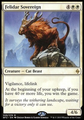 MTG Magic the Gathering Felidar Sovereign (26/313) Battle for Zendikar LP