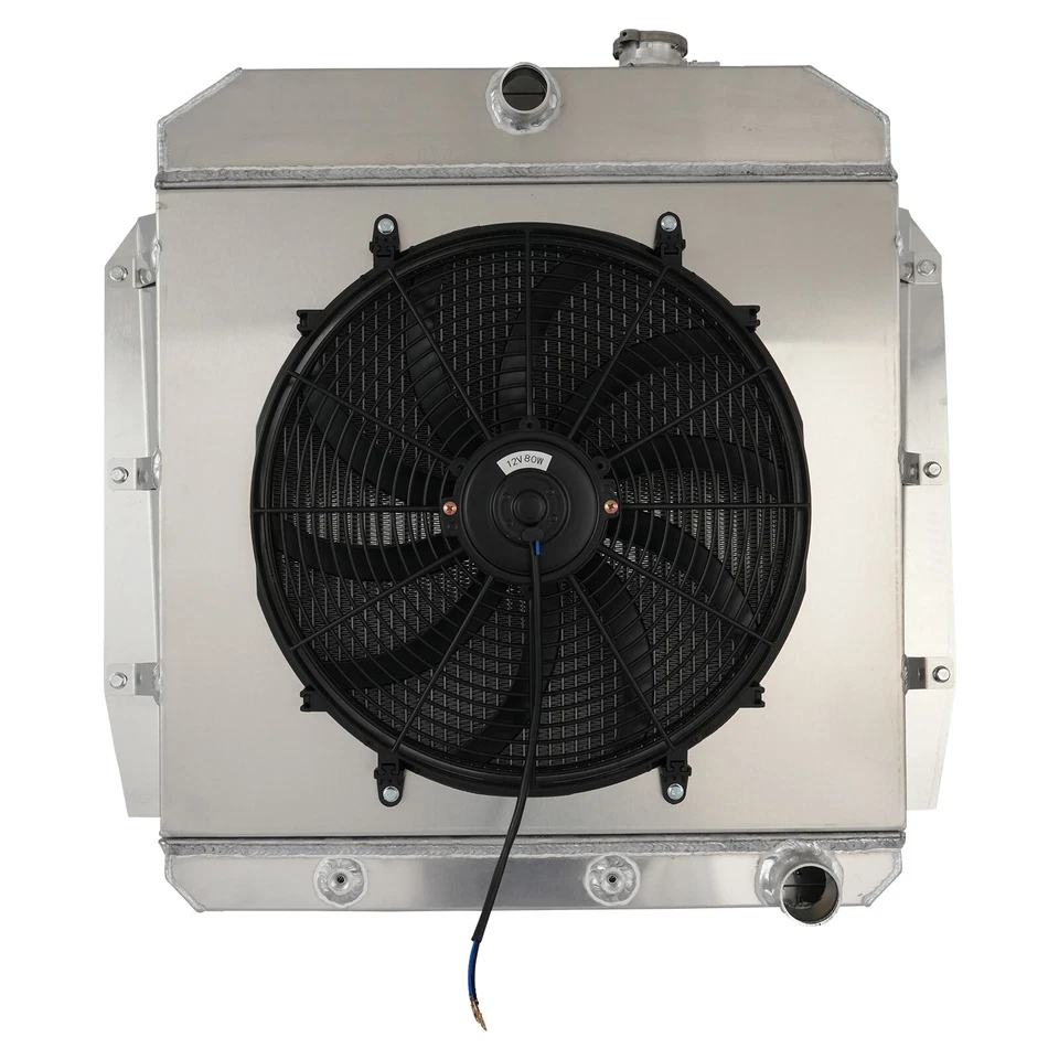 Ventilador de cubierta de radiador de 3 filas para camioneta Chevy GMC 1955-1959 100/150/3100/3200 Foto 3 de 4