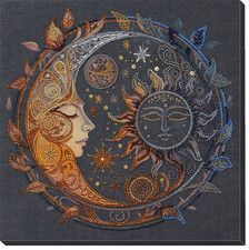 DIY Bead Embroidery Kit "Captive of the night" Beaded stitching needlepoint