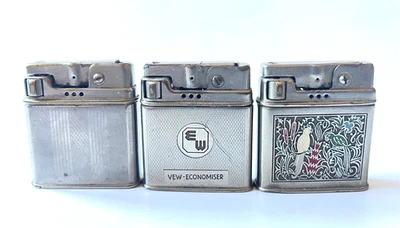 3 rar ROWENTA Schwingdeckel Feuerzeuge klassisch, Vew - Economiser, Vogelmotiv - Bild 1 von 4