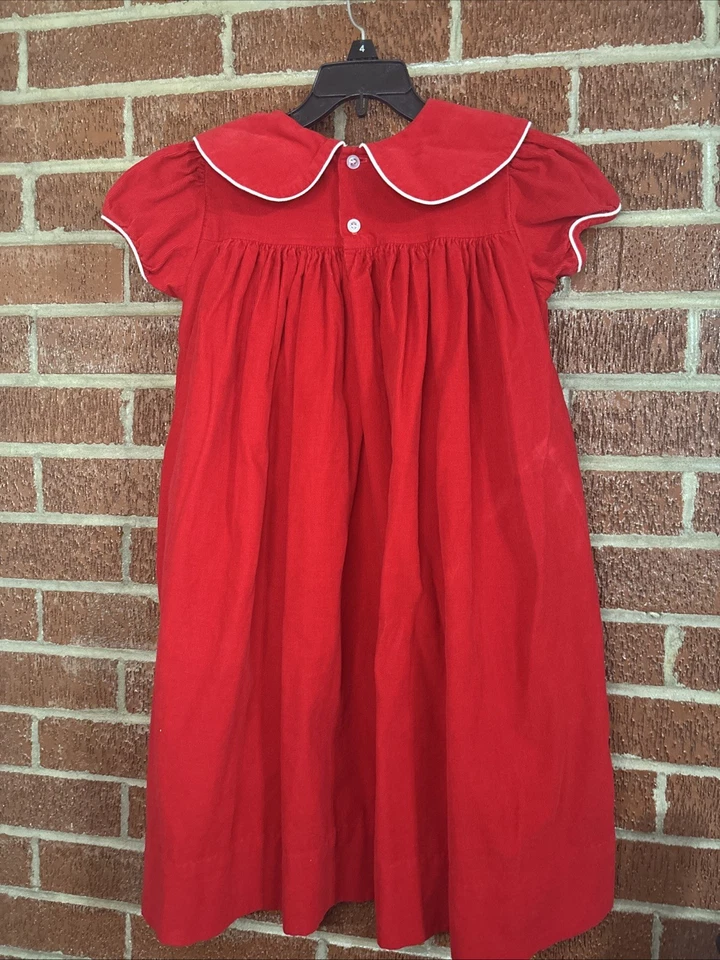 Платье для девочек Kelly's Kids красное вельветовое размер 5 - Изображение 4 из 4