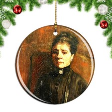 Van Gogh Portrait of A Woman Seated Pain Christmas ornament city travel souvenir