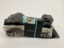 Cuddl Duds Women' Super Soft Comfort Crew Socks 6 Pair Size 4-10 READ