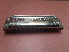 Vintage Harmonica Hohner Marine Band 1896 Key C Pre War