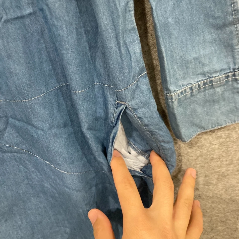 Chaqueta One Teaspoon Mujer Talla Grande Azul Algodón Lyocell Denim Bolsillos a Presión Foto 4 de 4