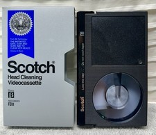 Scotch Head Cleaning Videocassette VHS Tape Cleaning System 3M Technology