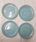 Fire-King Set Of 4 Saucers Azurite Delphite Blue Oven Ware Vintage 5.5 in