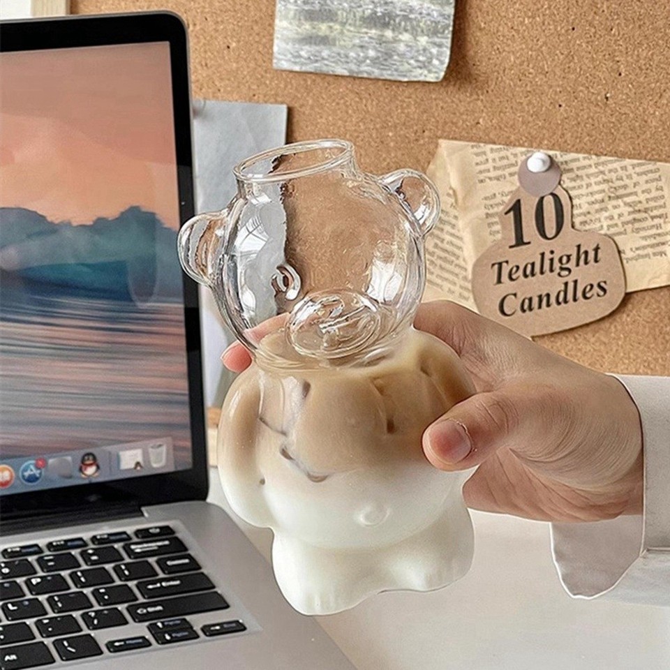 Celebrity Restaurant Bear Coffee Cup Cute Cartoon Glass Juice Cup Milk ...