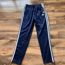 Adidas Youth XL 18/20Track Pants Joggers Blue White 3 Stripes Regular FitNWT