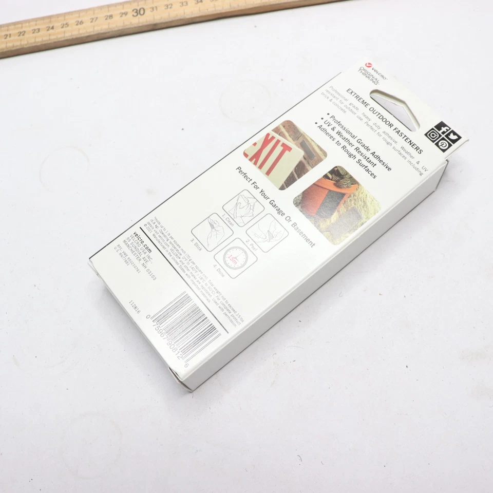 (10-Pk) Extreme Hook and Loop Tape Industrial Strength Adhesive Titanium 4" x 1" - Image 3 of 4