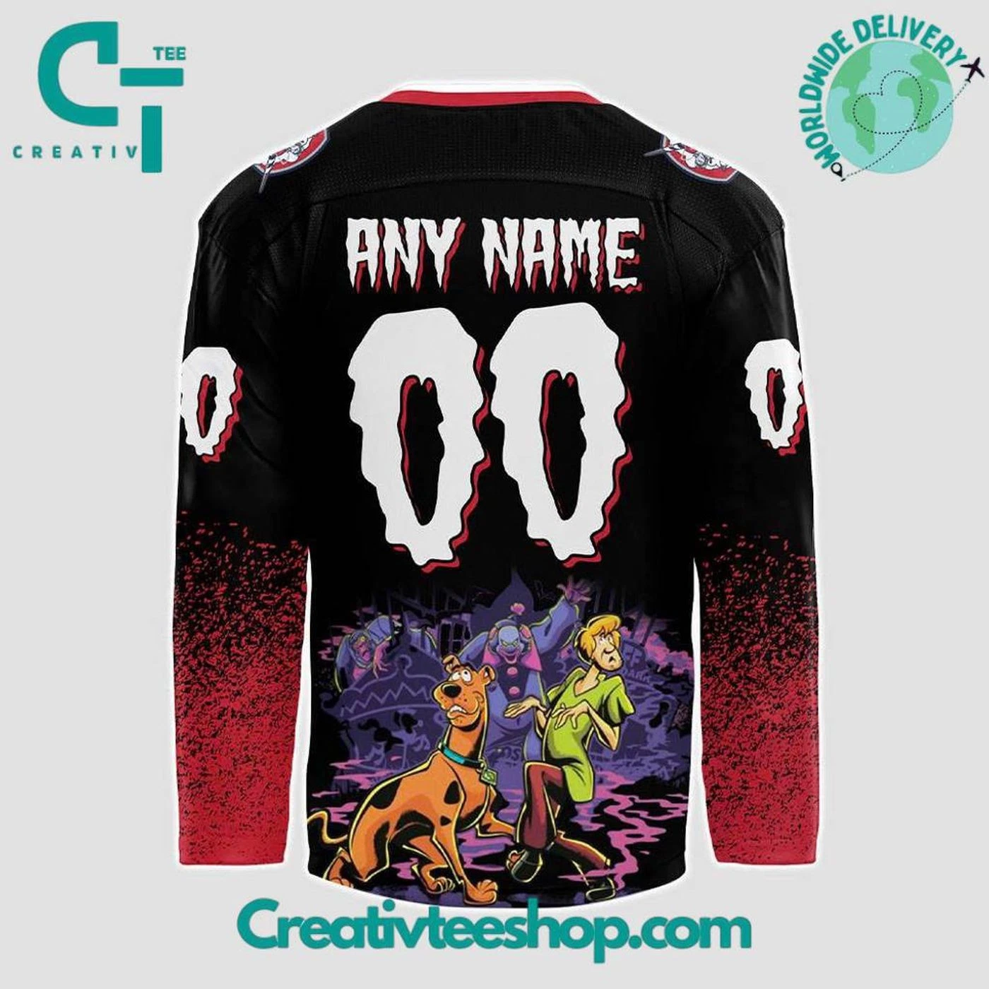 Personalized Evansville Thunderbolts Scooby-Doo Night Men's Hockey Jersey 2025