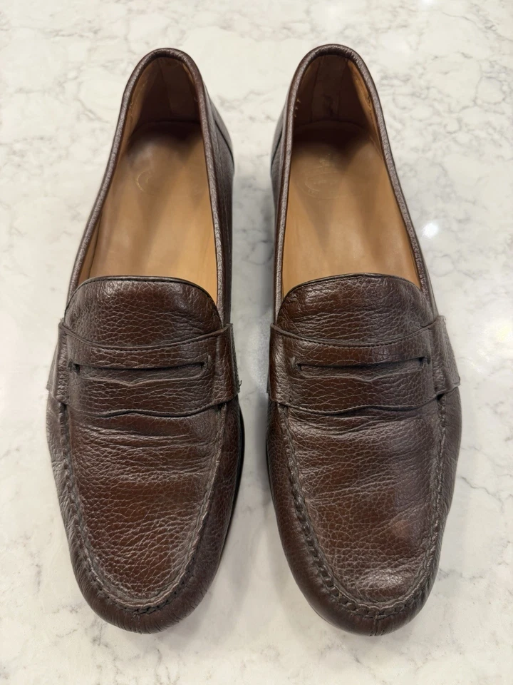 Zapatos Mocasines Deerskin 9 1/2 Hombre Cuero Marrón Foto 2 de 4