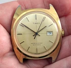 1976 TIMEX Viscount Self Wind Calendar Vintage 35mm Watch Movement PARTS REPAIR