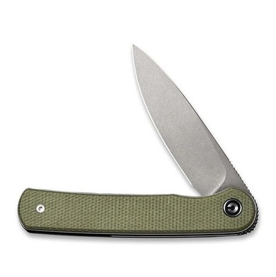 CIVIVI Messer Stylum  olive Micarta 10Cr15CoMoV  Slip Joint  + Etui    42a