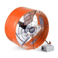 Gable Mount Fan, 15 Inch Attic Exhaust Fan with Adjustable Thermostat & Outer Me