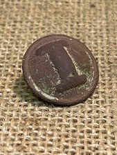 Nice Dug Civil War Confederate Solid Cast &ldquo;I&rdquo; Infantry Button From Resaca Ga.