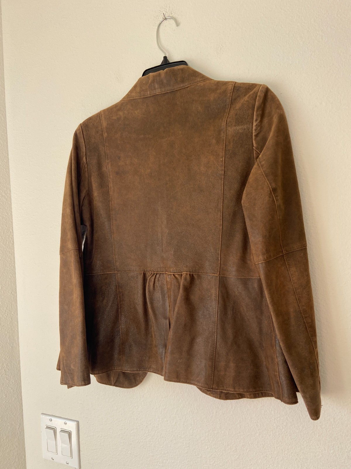 VINTAGE J JILL Brown Leather Blazer Jacket Western Boho Chic SZ XS