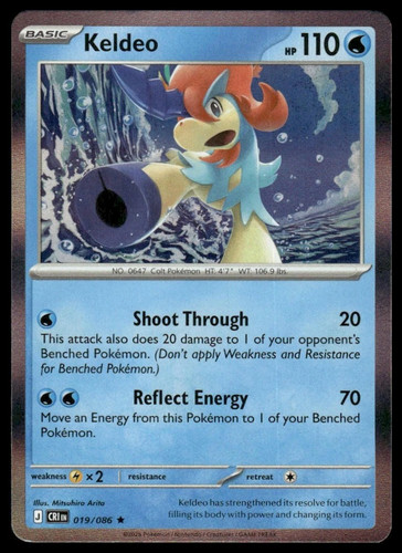 Keldeo 019/086 Mega Evolution: Chaos Rising Holo Rare