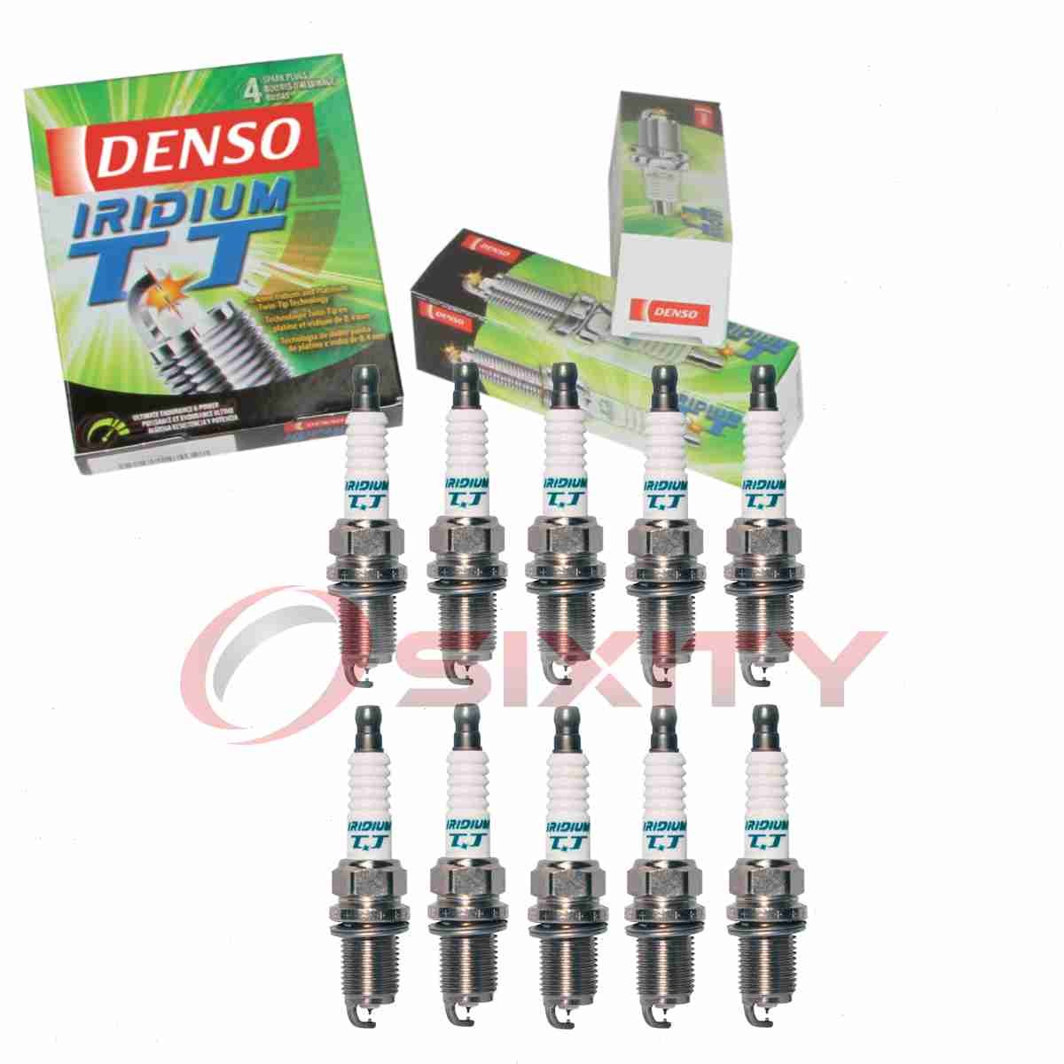 10 pc Denso Iridium TT Spark Plugs for 2007-2009 Audi S8 5.2L V10 Ignition rg
