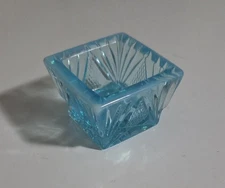 Mosser Open Salt Cellar ~ Blue Opalescent 