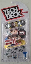 New Tech Deck 4 Pack Hook-Ups Skateboards Fingerboards Anime Girl Robot