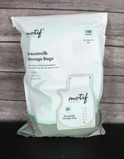 Motif Breastmilk Storage Bags 100 Count 8oz BPA Free Brand New Sealed