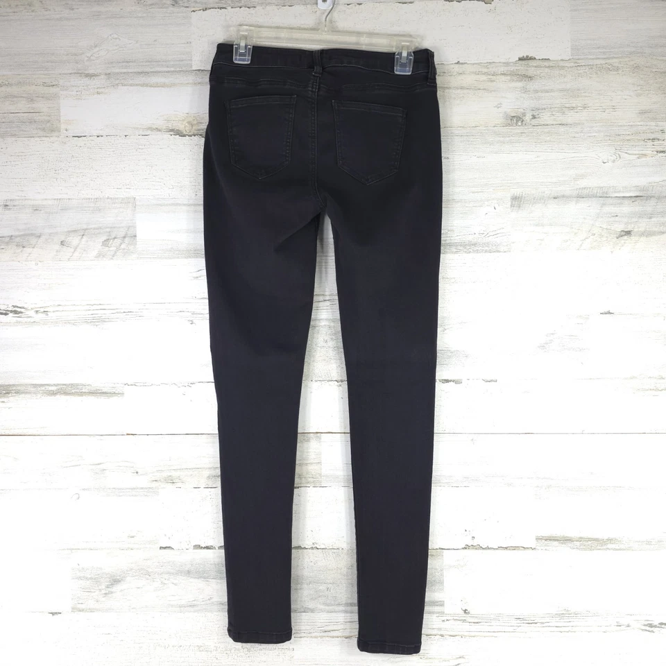 ALTAR'D STATE MUJER TALLA 28/7 JEANS AJUSTADOS NEGROS TIRO BAJO ELÁSTICO ACTO: 28X29 Foto 3 de 4