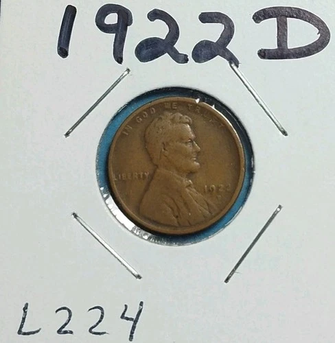 1922D Lincoln Cent / Strong Fine F / Nice Well Balanced Coin / Low Shipping
