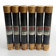 Bussmann | FRS-R-25 | 25A Fusetron 600V Dual-Element Time-Delay Fuse - Set of 6