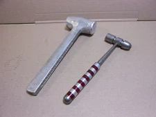 Vintage Carr Lane Mfg St. Louis Aluminum Hammer + Shop Made Ball Peen Hammer