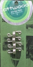 NEW GENUINE ATTWOOD 98 WIRE ROPE GUIDE NICKEL PLATED BRASS SET OF 4