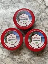 Old Spice Pommade Fiji Hair Styling Loose Hold Low Shine 2.22 oz each Lot of 3