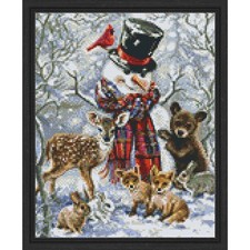 PixelHobby Snowman with Animals Kit  Frame Mosaic Art Kit