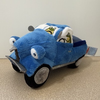 Yottoy Blue Truck Frogs Driving Plush Toy Horn Honks Sound Tested Works Car 8''