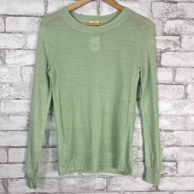 J.CREW Women's Sawyer Green Sweater Crewneck E0022 Sz Small 