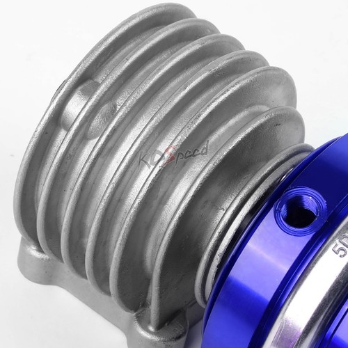 46mm Universal Turbocharger Manifold 4-Bolt 6" Wastegate+14 psi Spring Blue - Picture 5 of 5