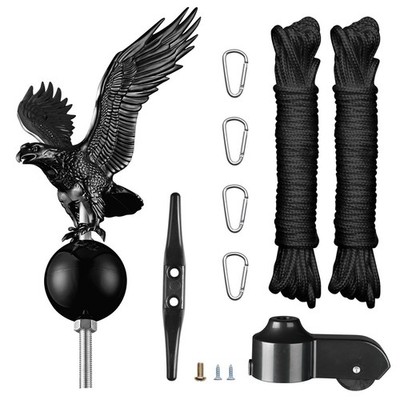 Flagpole Topper Eagle Top Final Cleat Clip Repair Parts Kit for 2'' Flag Pole
