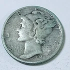 1944 S MERCURY DIME *90% SILVER, Circulated Coin, Free Shipping #6713