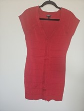 Express Womens Bodycon Dress Red Size L