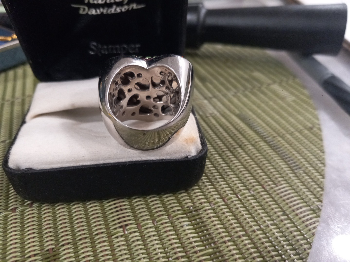 HEART RING STERLING SILVER MULTI COLORED CRYSTAL … - image 10