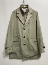 Boggi Milano Men s 48 IT Khaki Beige 3-in-1 Lightweight Coat Zip Liner