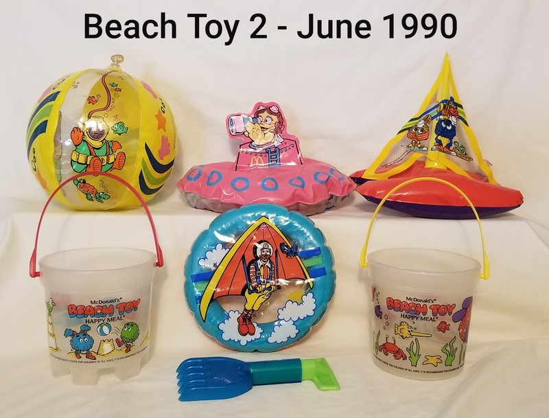 McDonald's Beach Toy 2 Happy Meal Toys - (1989- 1990)