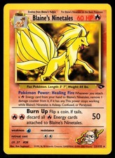 Blaine's Ninetales 21/132 Unlimited Rare Gym Challenge Pokemon NM
