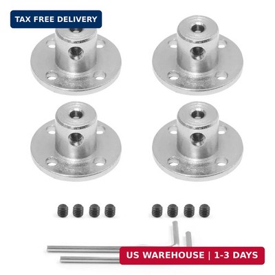 4 PCS 5mm Flange Shaft Coupling, Rigid Flange Coupling Motors Guide Shaft Suppor