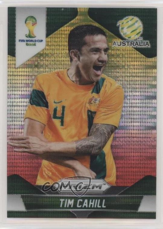 2014 Panini Prizm World Cup Yellow & Red Pulsar Prizm Tim Cahill #17 9w4
