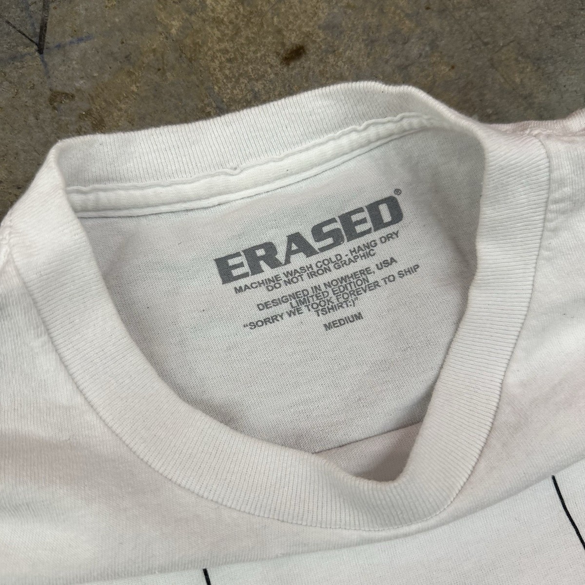 Erased Project Anime Box Logo Patience Is A Virtue Graphic T Shirt M Skate View 3