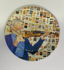 Vtg Norman Rockwell “FIFTY YEARS OF CANNED BEERS” 1935-1985 Tin Collectors Plate